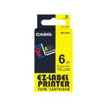 Casio Black on Yellow 6mm Label Tape Cassette
