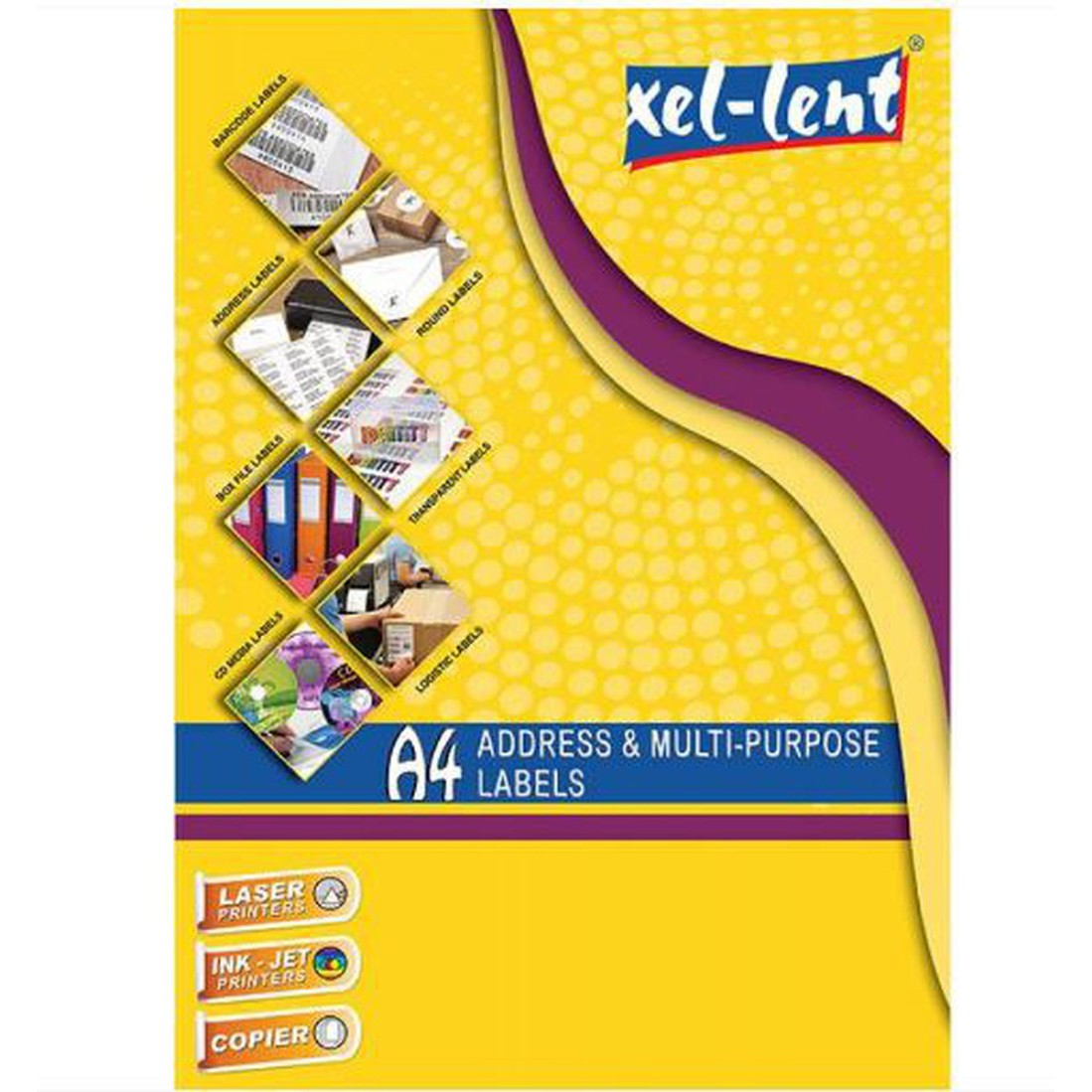 Xel-Lent 24 Labels/Sheet 70 X 37 Mm A4 (100 Sheets/ Pack)
