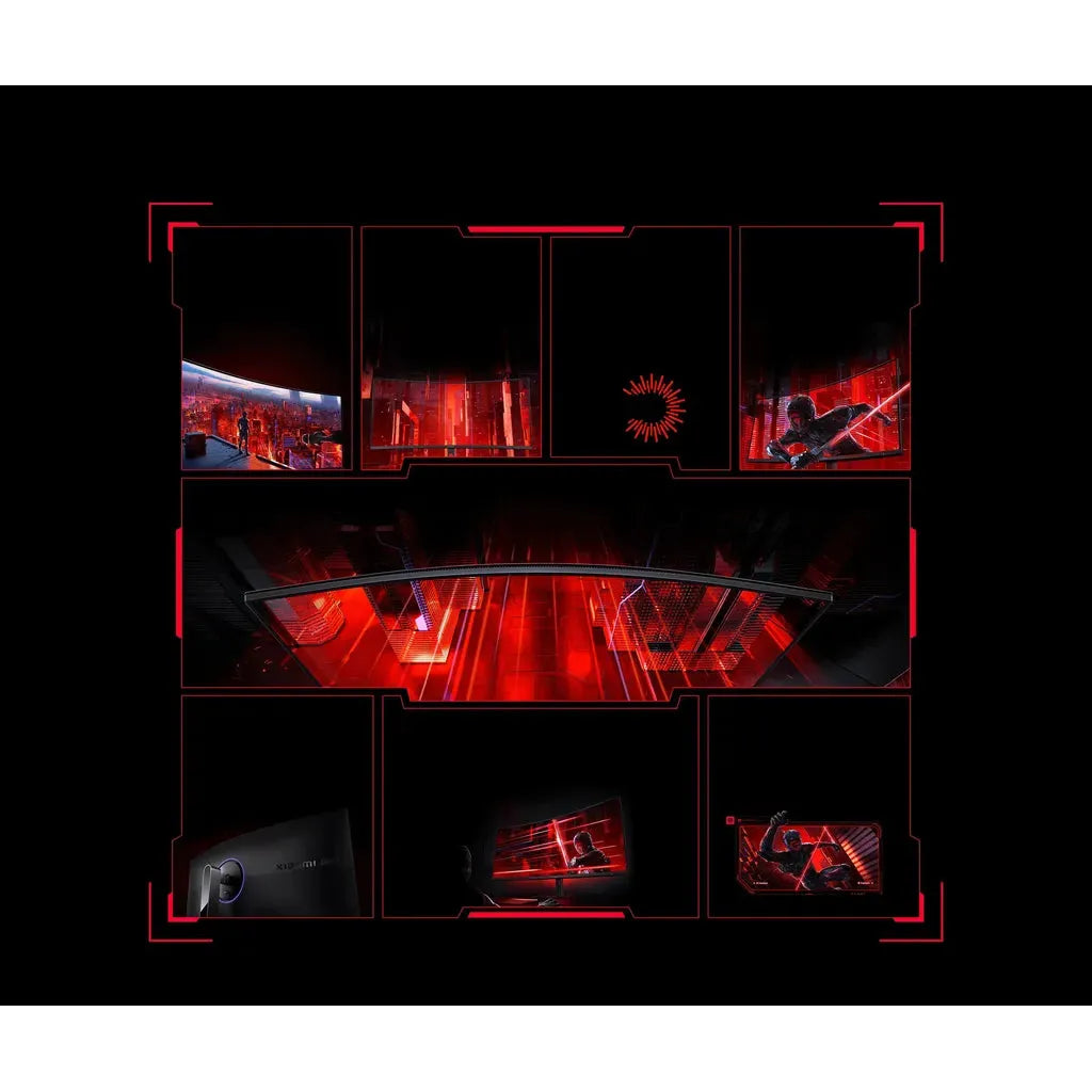 Xiaomi Curved Gaming Monitor G34WQi - 34" WQHD / 180Hz / 1ms / HDMI 2.0 / Display Port - Black