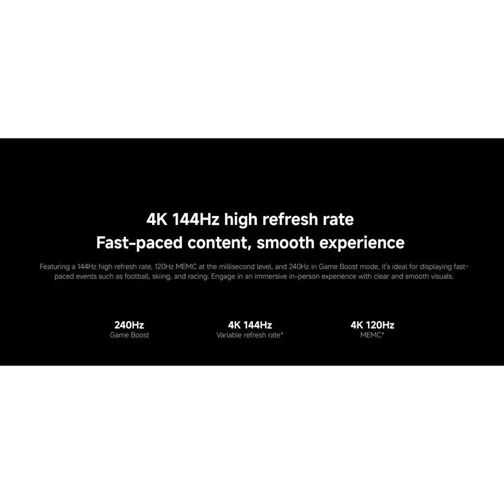 Xiaomi TV Max 100 - 100" 4K QLED / 144Hz / HDMI 2.1 / USB 2.0 / 3.0 / Bluetooth / Wi-Fi / LAN - Dark Gray