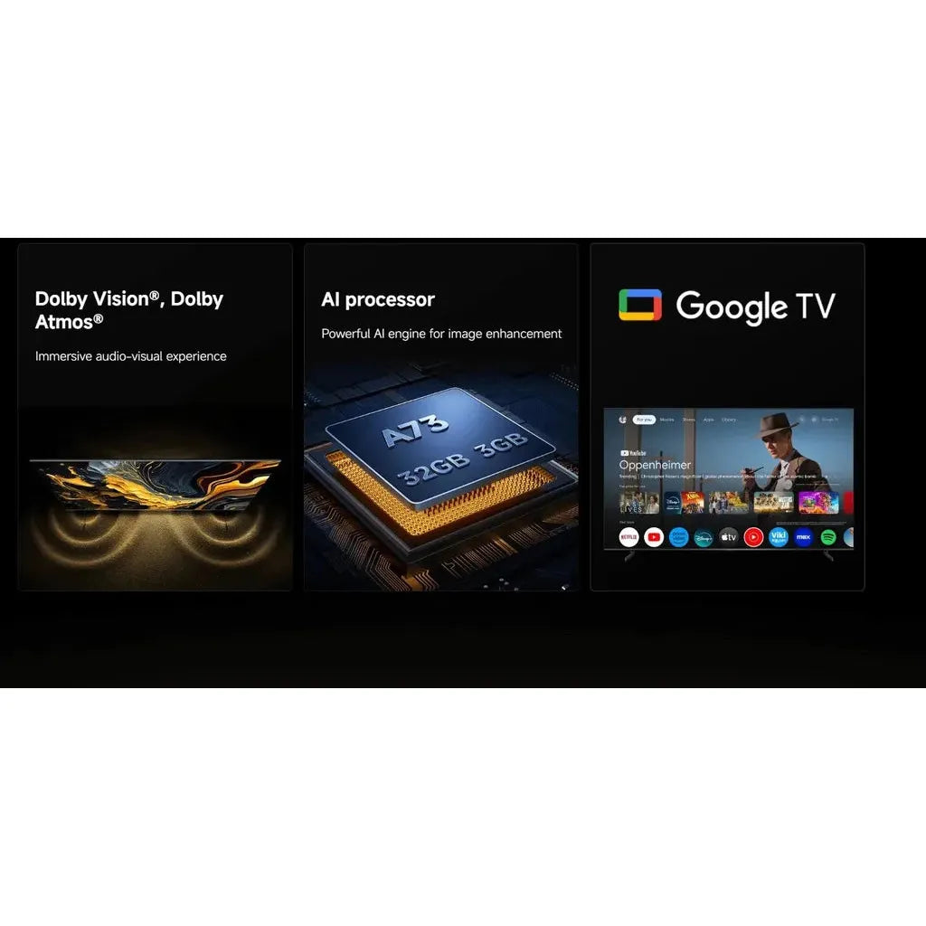 Xiaomi TV Max 100 - 100" 4K QLED / 144Hz / HDMI 2.1 / USB 2.0 / 3.0 / Bluetooth / Wi-Fi / LAN - Dark Gray
