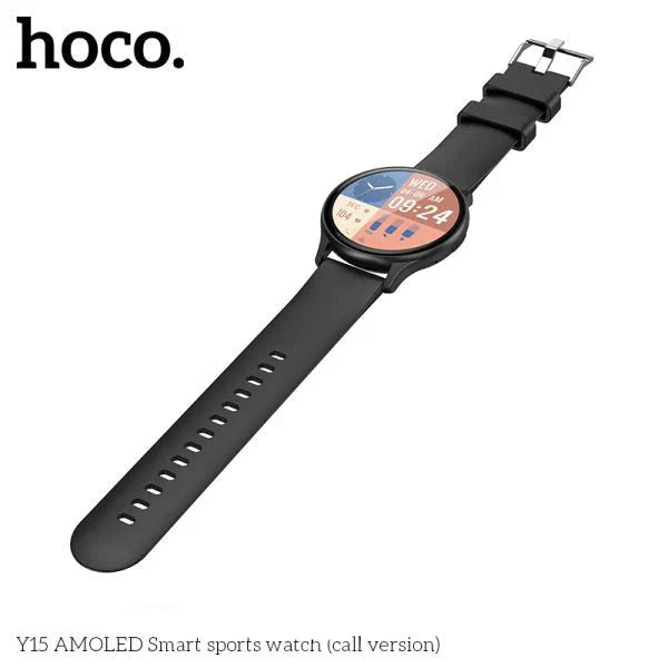 Hoco Y15 AMOLED Smart sports watch(call version) - Black