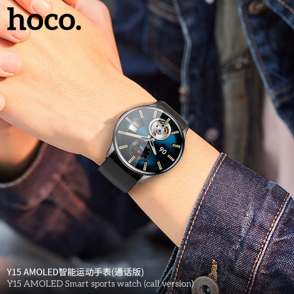 Hoco Y15 AMOLED Smart sports watch(call version) - Pink