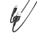 YESIDO CA105 8 Pin Charging Data Cable with Hook - Black