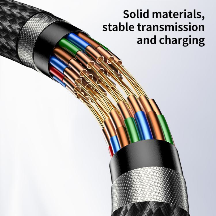 Yesido 27W Type-C to Lightning Data Cable – 3m Black)
