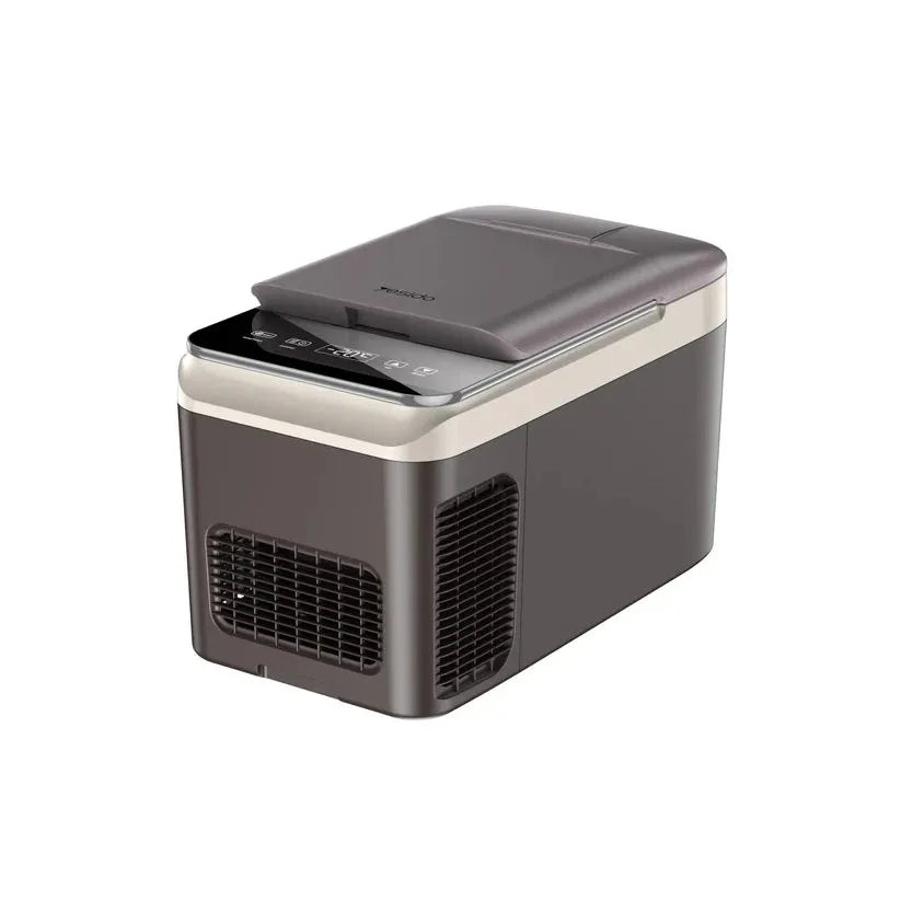 Yesido 28L Portable Car Refrigerator – Dual-Zone Cooling & Heating (Brown)