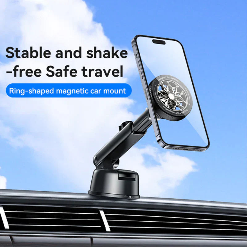 Yesido C266 Round Magesafe 360 Degree Rotation Magnetic Holder - Black