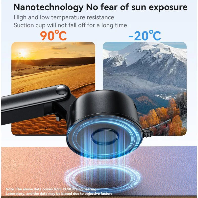 Yesido C266 Round Magesafe 360 Degree Rotation Magnetic Holder - Black