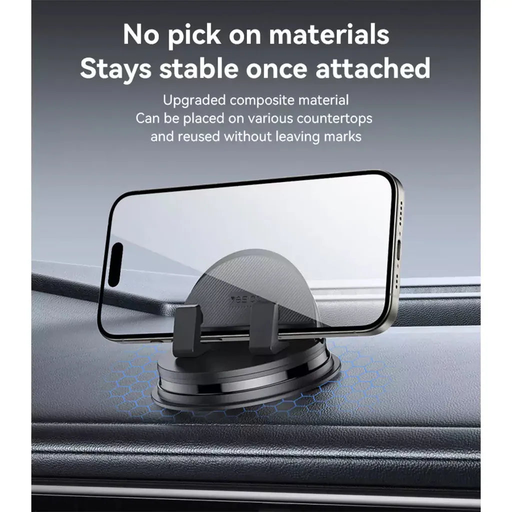 Yesido C268 Universal Car Phone Mount - 360° Rotating Dashboard Holder with Anti-Slip Silicone Grip
