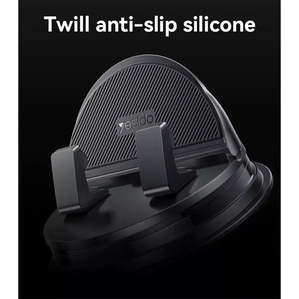 Yesido C268 Universal Car Phone Mount - 360° Rotating Dashboard Holder with Anti-Slip Silicone Grip
