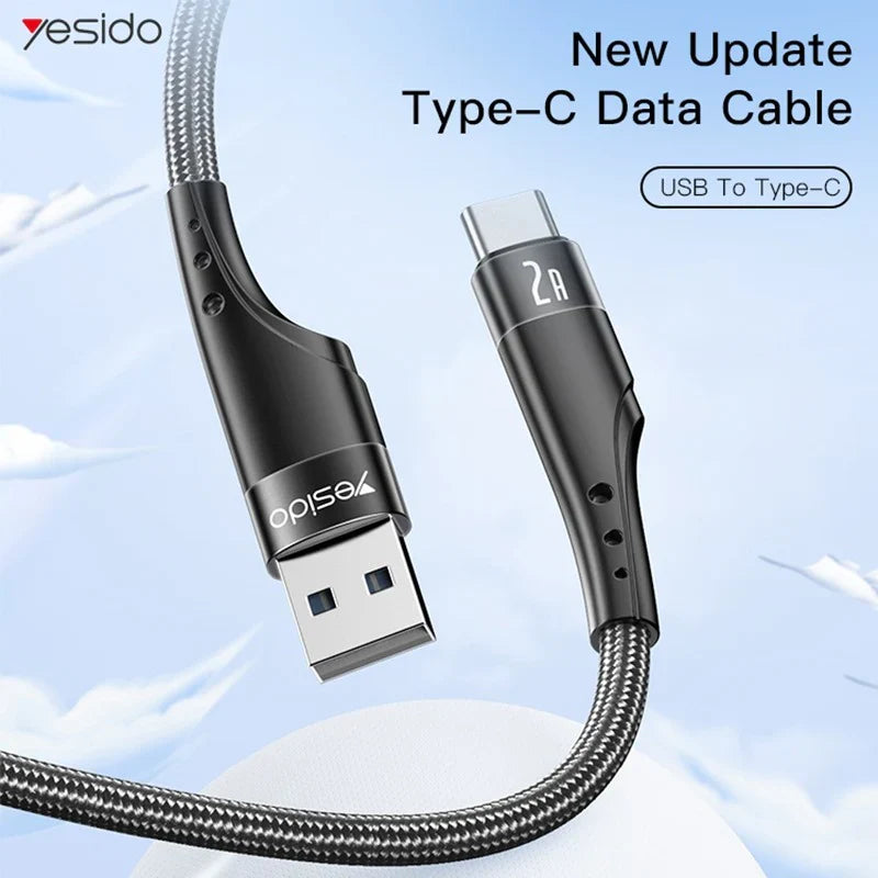 Yesido CA109 Fast Charging Data Cable - 3M / USB / Micro - Black