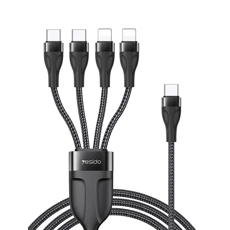 Yesido CA110 4 in 1 Charging Data Cable - Black