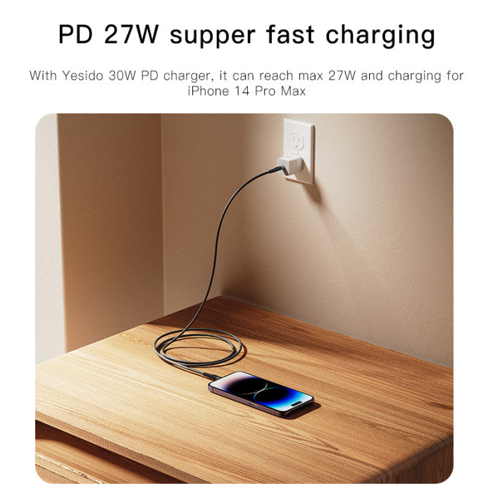 Yesido CA115 Data Transfer and Charging Cable - Black