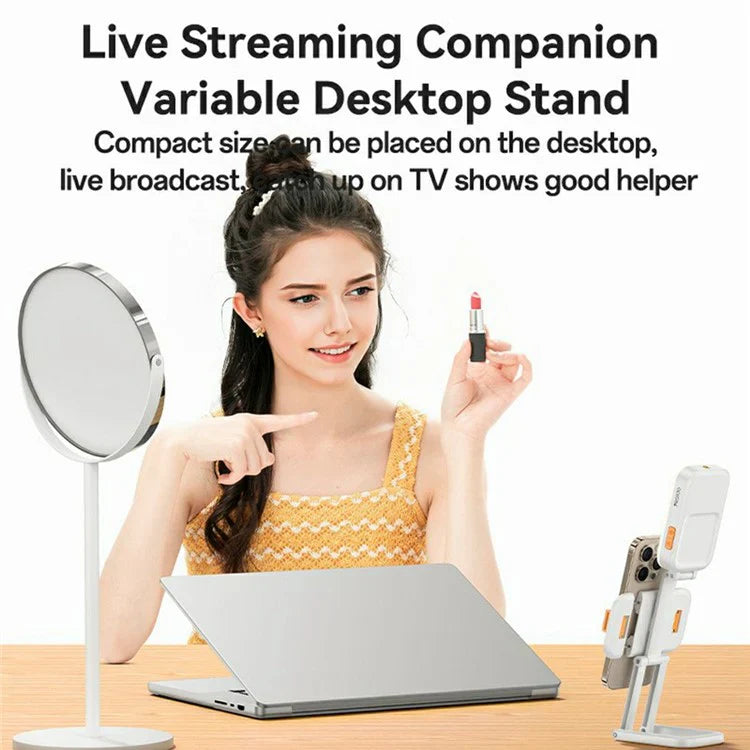 Yesido DH10 Pocket Light Stand – 3-in-1 Folding Phone Holder with Lighting