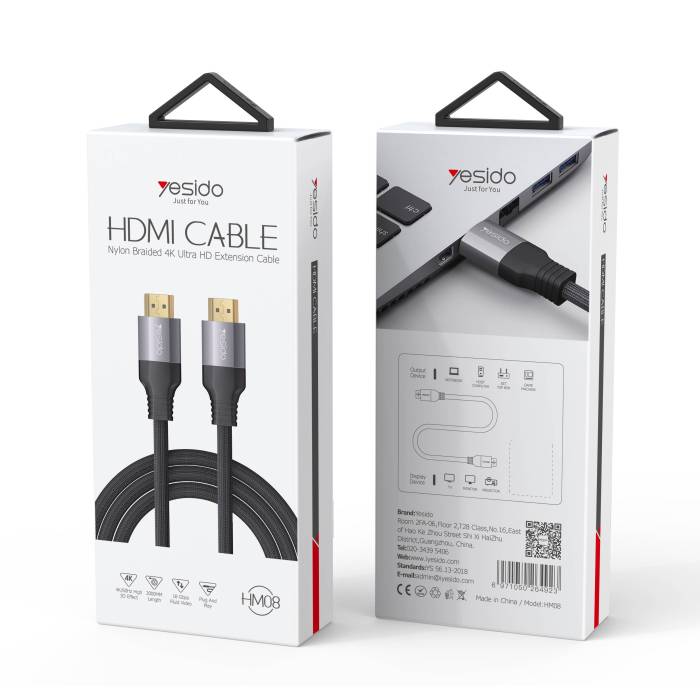 Yesido HM08 HDMI Video Cable - Black