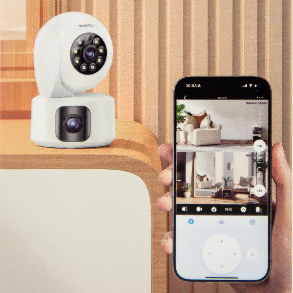 Yesido KM16 Dual 1080P Indoor Security Camera with AI Tracking & Night Vision