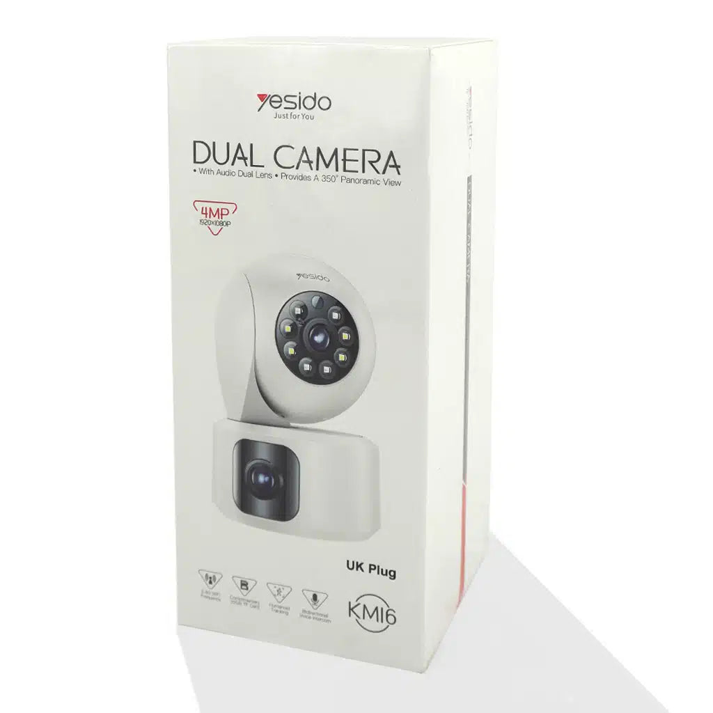 Yesido KM16 Dual 1080P Indoor Security Camera with AI Tracking & Night Vision