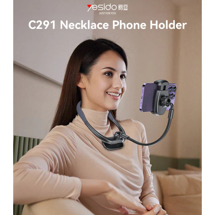 Yesido Liquid Silicone Magnetic Necklace Phone Holder – Soft Poem Layer Comfort Strap