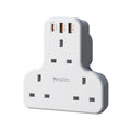 Yesido MC15 2 Meter 6 IN 1 Power Socket Hub - White