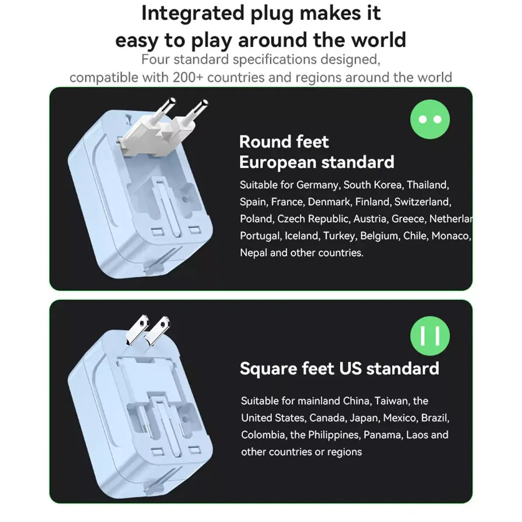 Yesido MC32 1380W Universal Travel Adapter