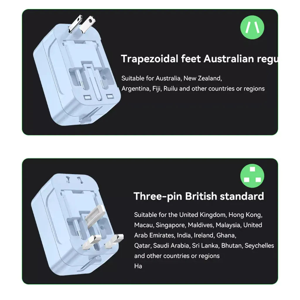Yesido MC32 1380W Universal Travel Adapter
