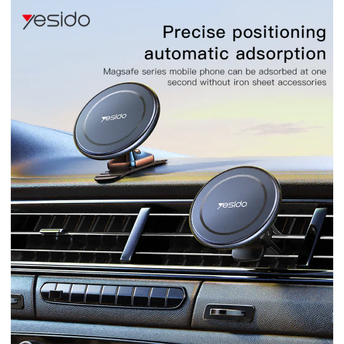 Yesido Magnetic Car Phone Holder – Strong Grip Mount, Black
