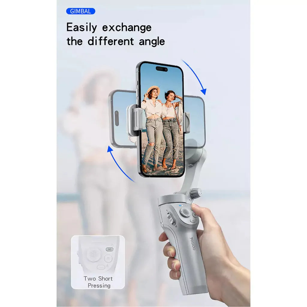 Yesido SF18 360° AI Auto Face Tracking Phone Gimbal Stabilizer – Handheld Selfie Stick Tripod with 3600mAh Battery/ Bluetooth 5.0
