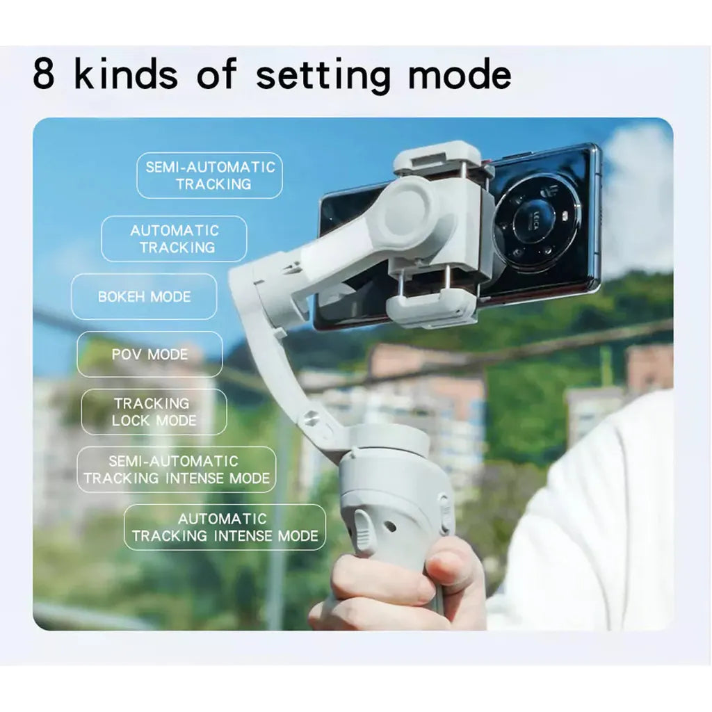 Yesido SF18 360° AI Auto Face Tracking Phone Gimbal Stabilizer – Handheld Selfie Stick Tripod with 3600mAh Battery/ Bluetooth 5.0