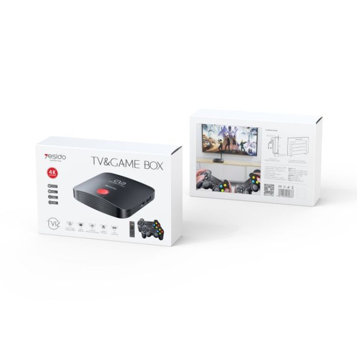 Yesido TV12 Wireless Control Game & TV Box - Black