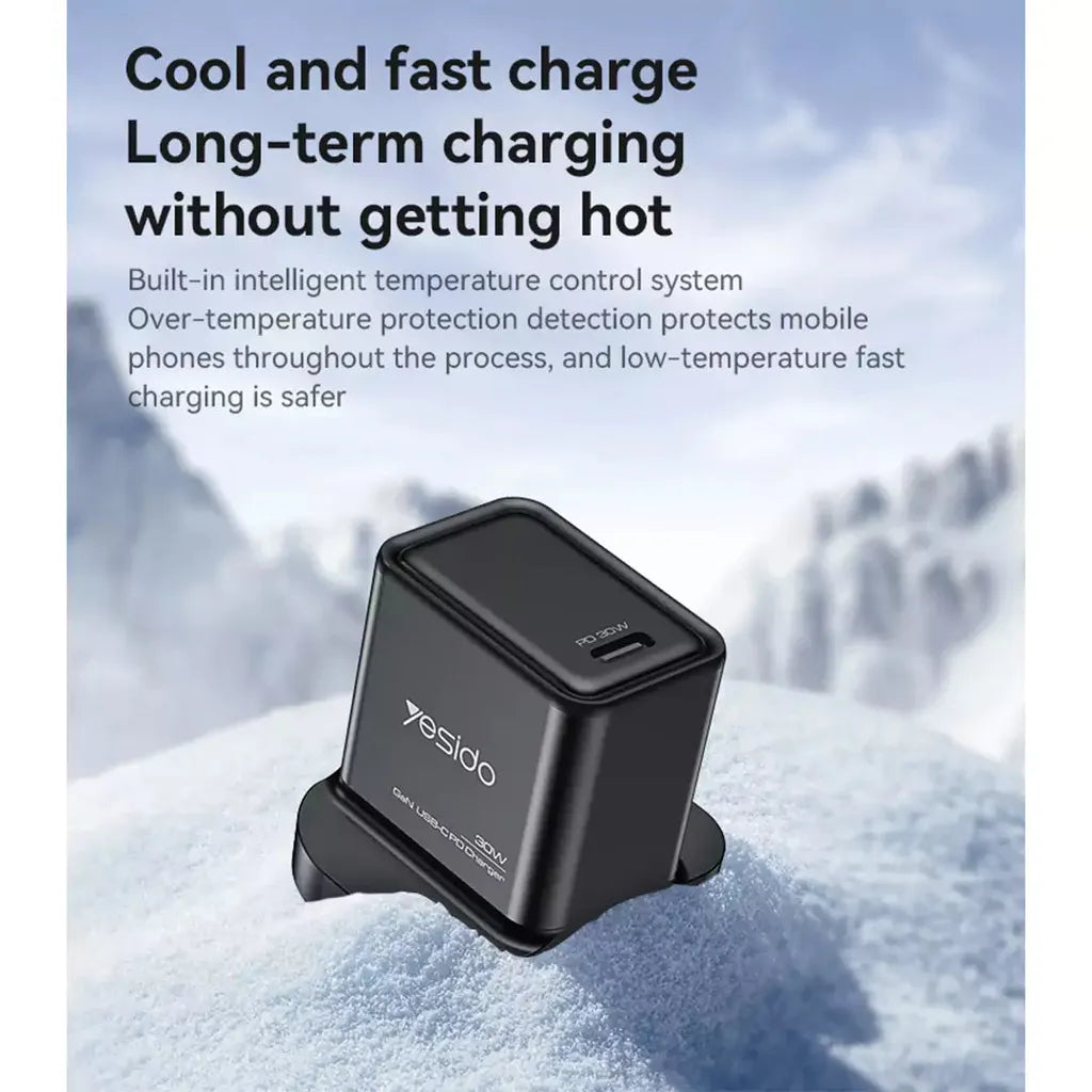 Yesido YC82 UK 30W GaN Fast Charger - Type-C PD Wall Adapter