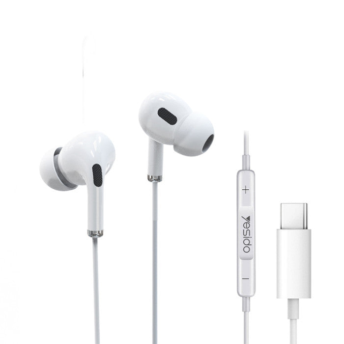 Yesido YH35 in-ear Noise Cancelling Wired Earphone - White