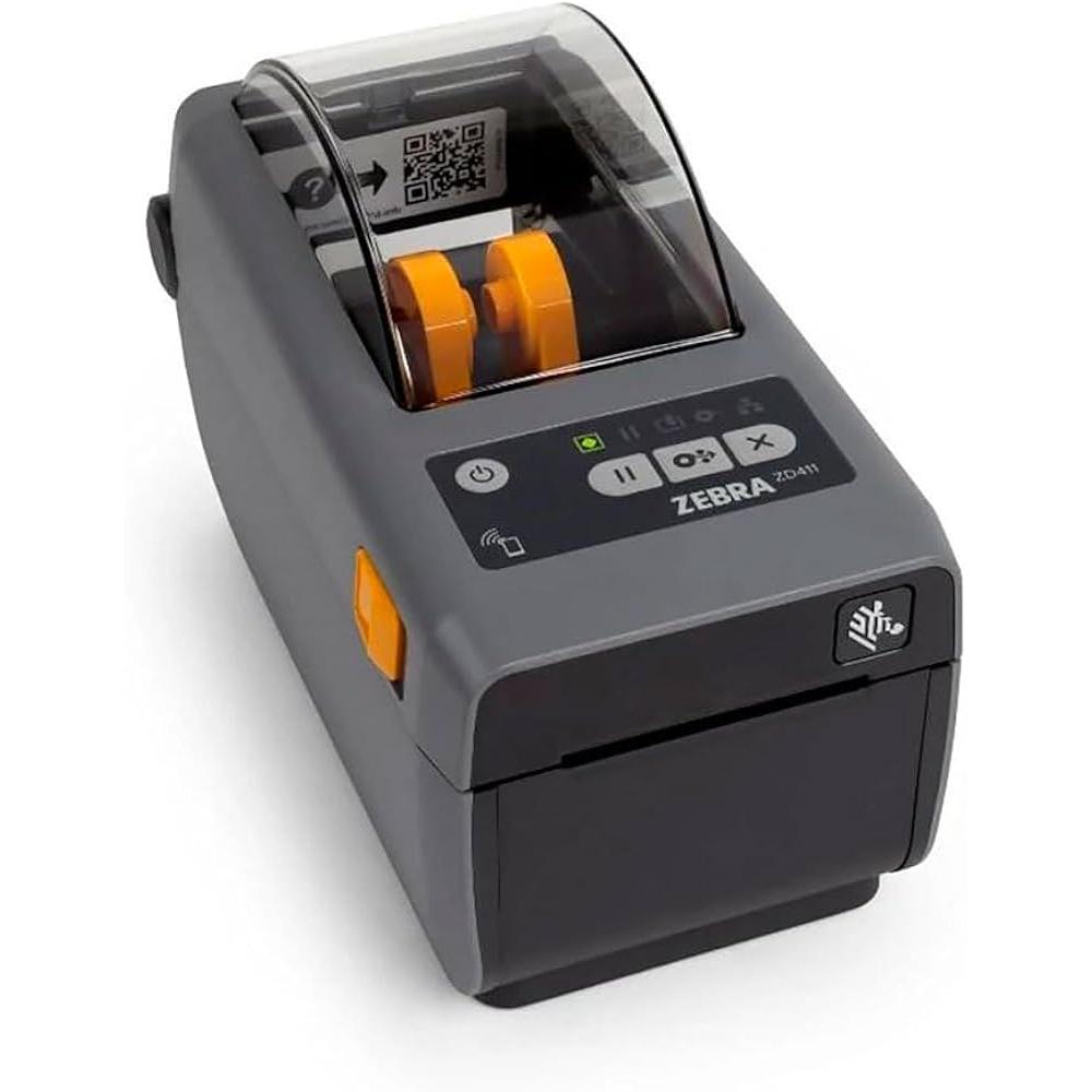 Zebra ZD411 2″ Direct Thermal Label Printer – 203 dpi, USB, BTLE5, Modular Slot (EU/UK Cords)