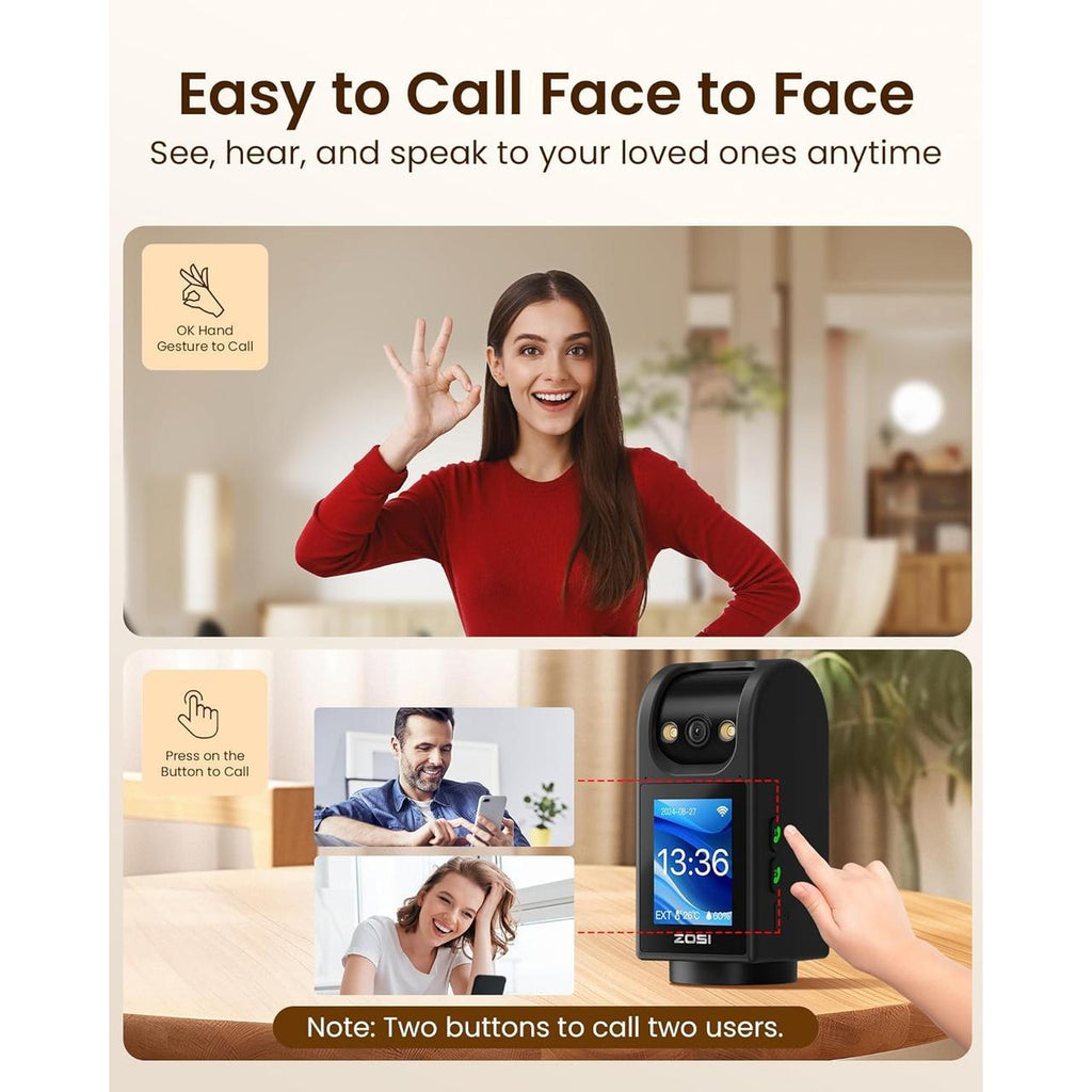 ZOSI 4.0MP INDOOR 2 WAY VIDEO CALLING CAMERA