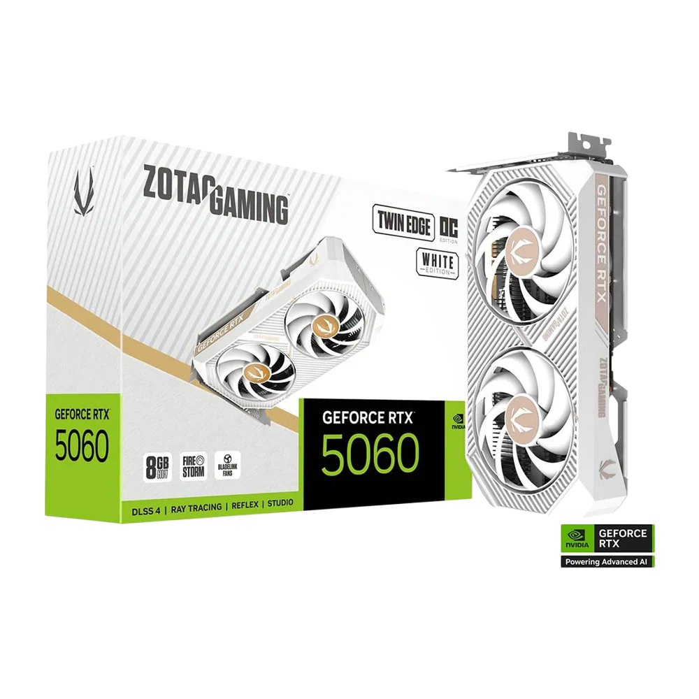Zotac Gaming Geforce Rtx 5060 Twin Edge Oc Graphic Card White
