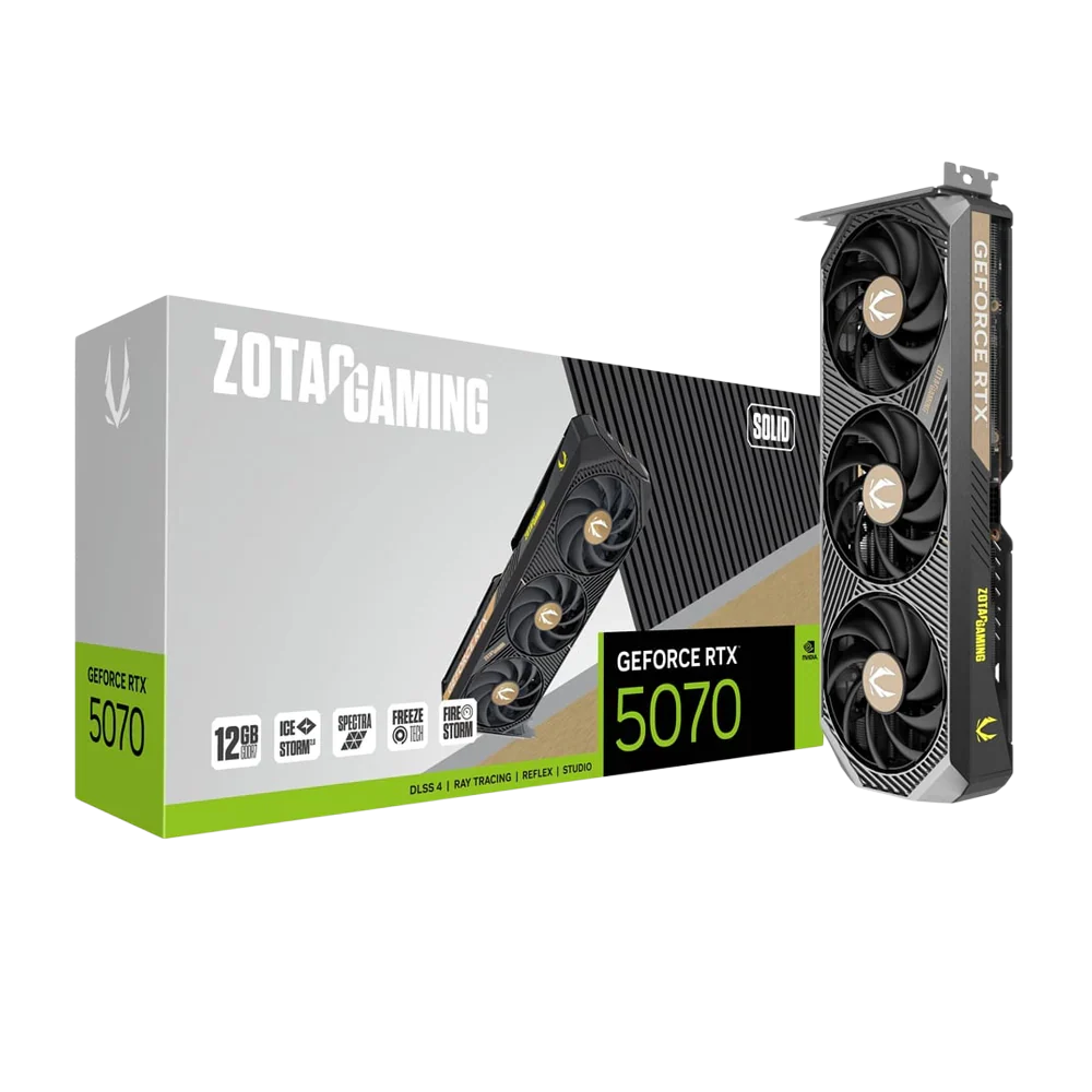 Zotac Gaming Geforce Rtx 5070 Solid 12Gb Graphic Card Black