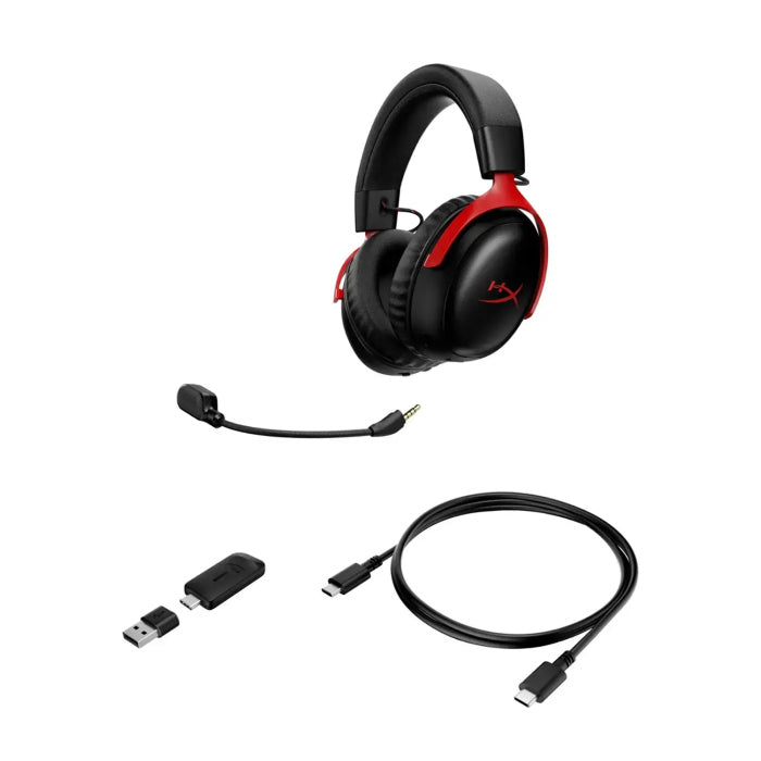 HyperX Cloud III Wireless Gaming Headset - Black/Red