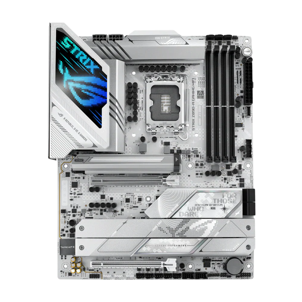 Asus Rog Strix Z890-A Gaming Wifi-7 Ddr5 Motherboard White