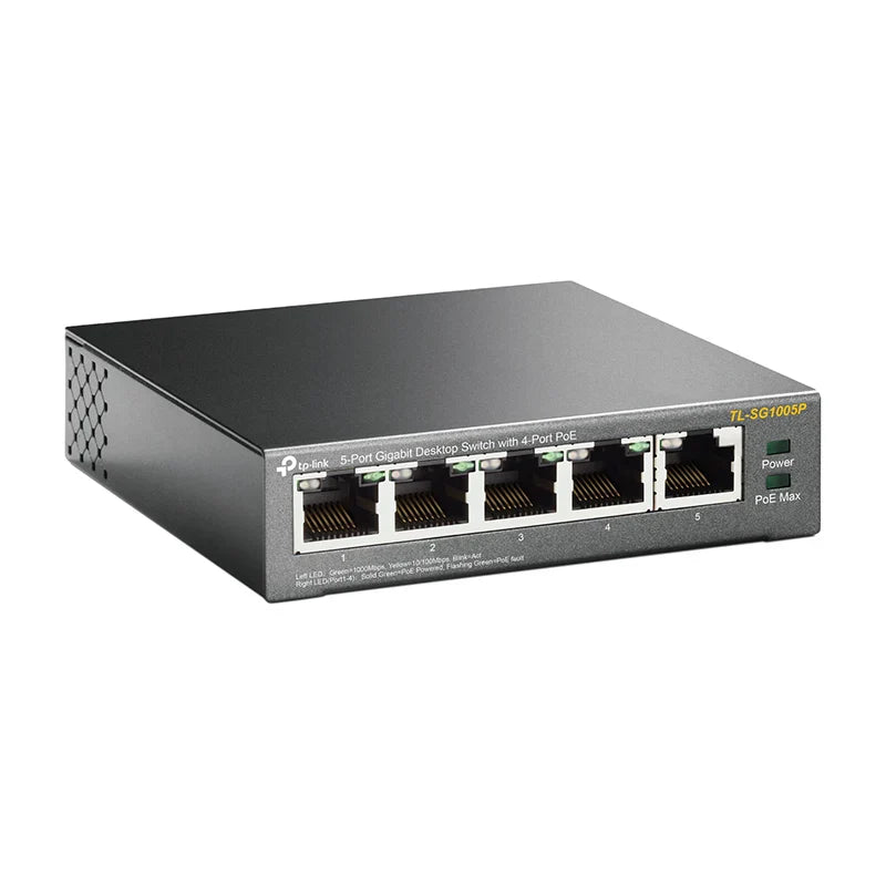 Tp-Link Tl-Sg1005P 5-Port Gigabit Desktop Switch With 4-Port Poe