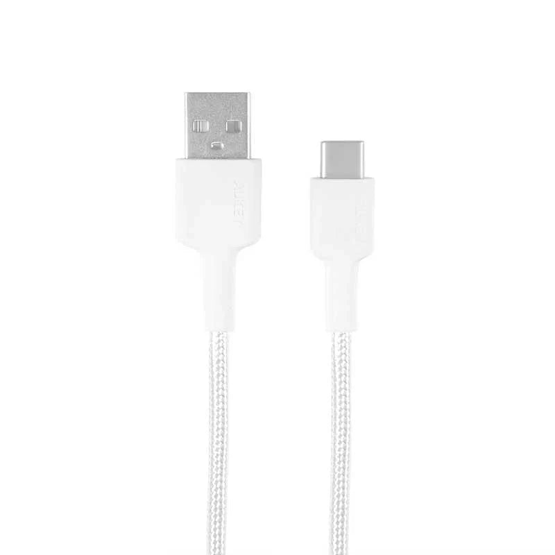 Aukey Braided Nylon Usb 2.0 To Usb-C Cable -  0.9m White