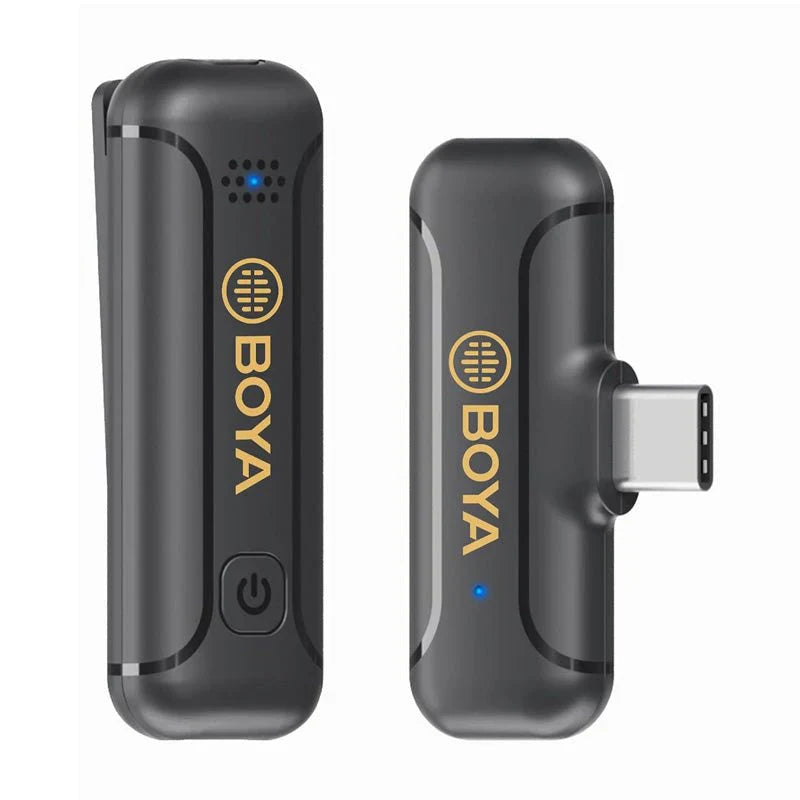 Boya Smallest 2.4Ghz Wireless Microphone For Type-C Device( 1Tx+1Rx ) -Black