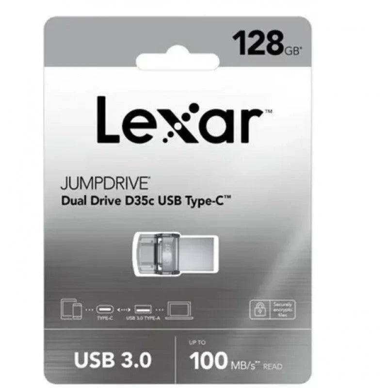 Lexar Jumpdrive Dual Drive D35C Usb 3.0 Type-C - 128Gb