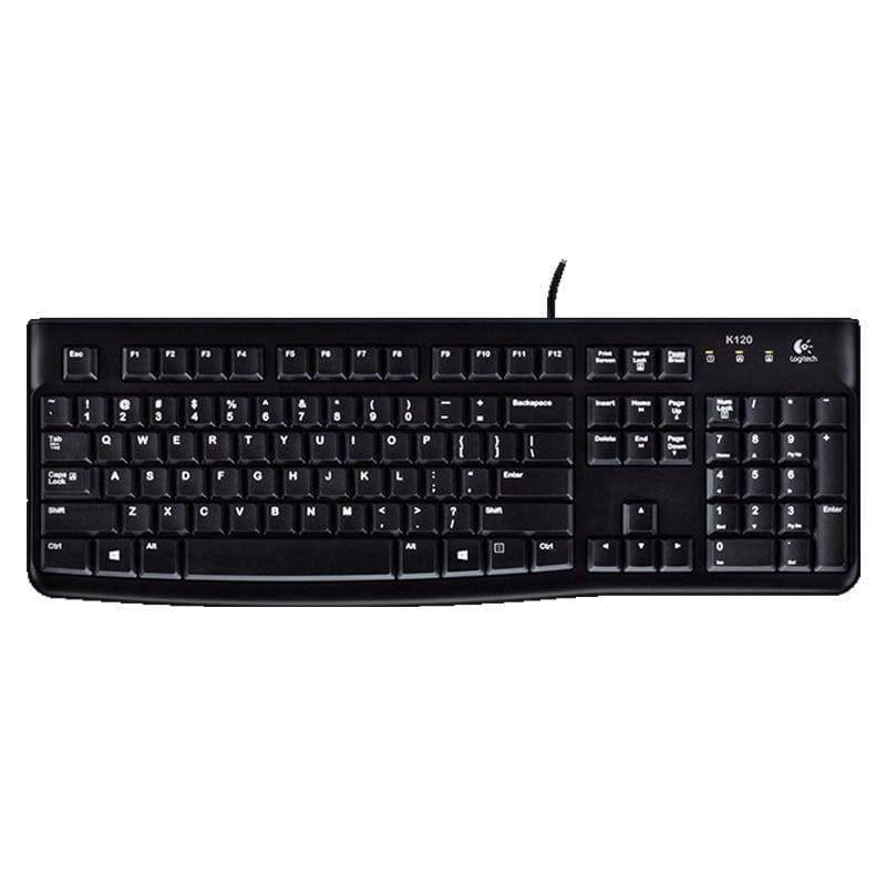Logitech K120 - Wired / USB 2.0 / Arb/Eng / Black - Keyboard