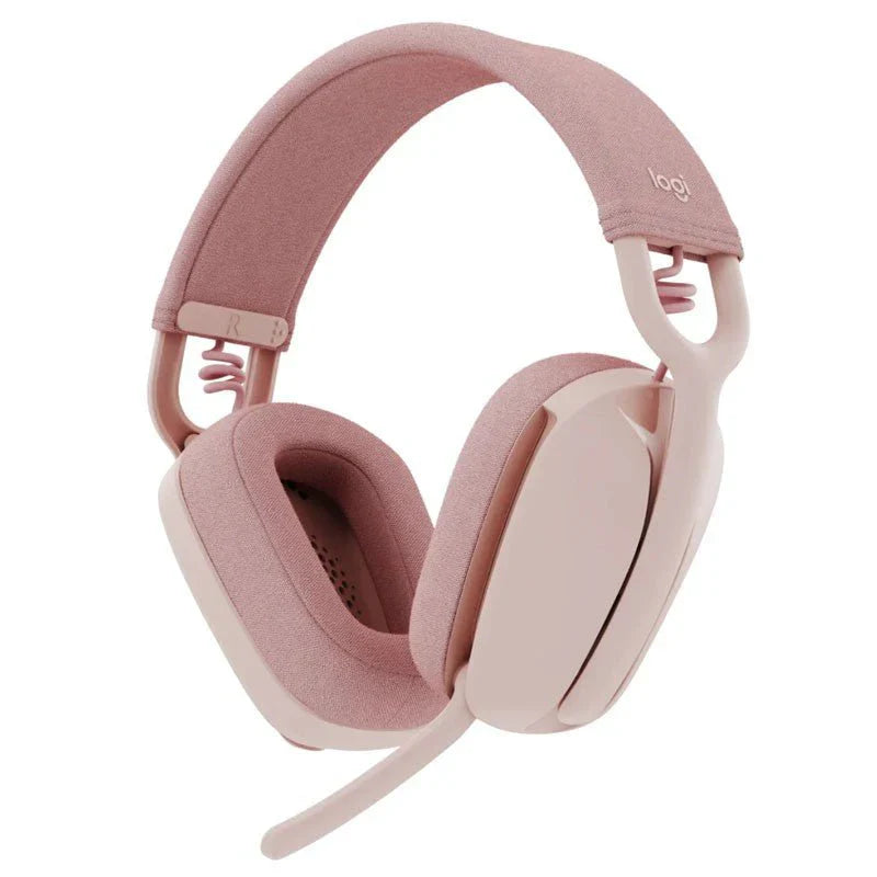 Logitech Zone Vibe 100 Wireless Bluetooth Headset With Noise-Cancelling Mic - Pink