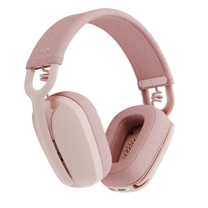 Logitech Zone Vibe 100 Wireless Bluetooth Headset With Noise-Cancelling Mic - Pink