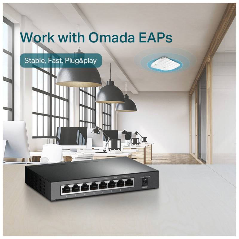 Tp-Link Tl-Sg1008P 8-Port Gigabit Desktop Switch With 4-Port Poe+