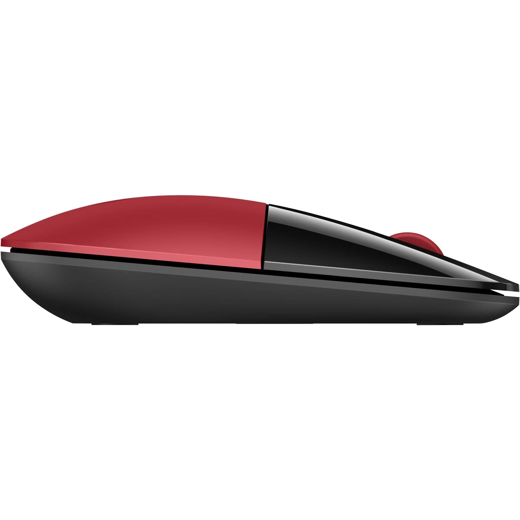 HP Z3700 Wireless Mouse - Up to 1200 DPI / Black/Cardinal Red