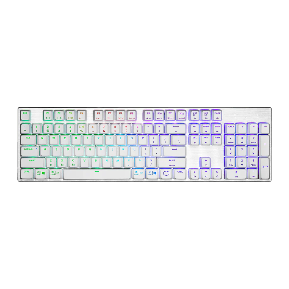 Cooler Master Sk653 Rgb Wireless Mechanical Keybaord Silver White