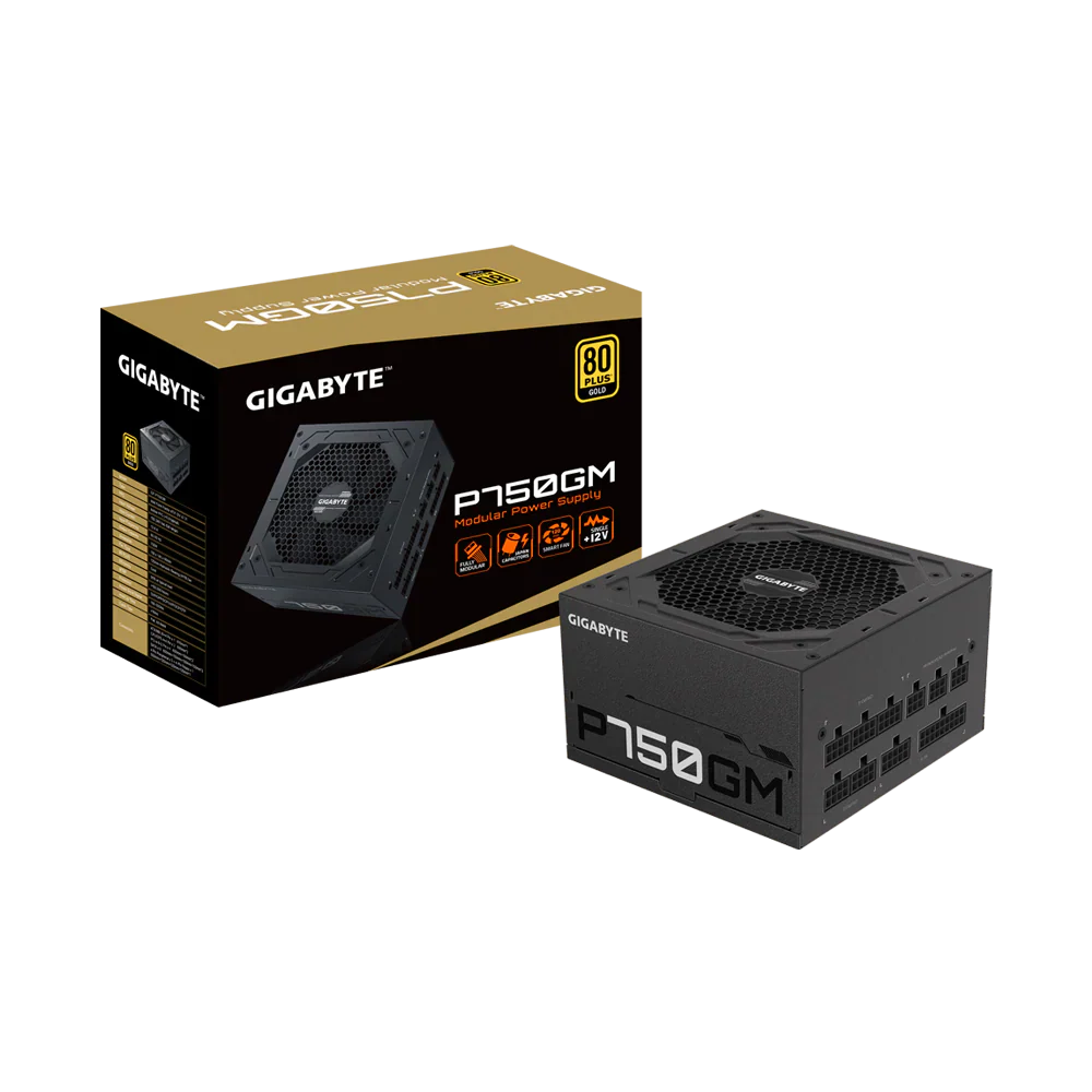 Gigabyte Gp750Gm Gold 750W Fully Modular Power Supply Black