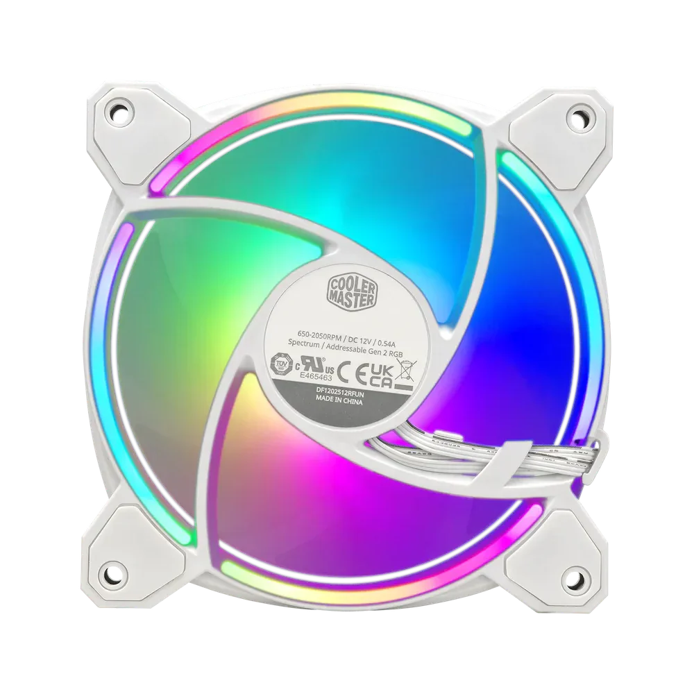 Cooler Master Mf120 Halo Argb Case Fan - White