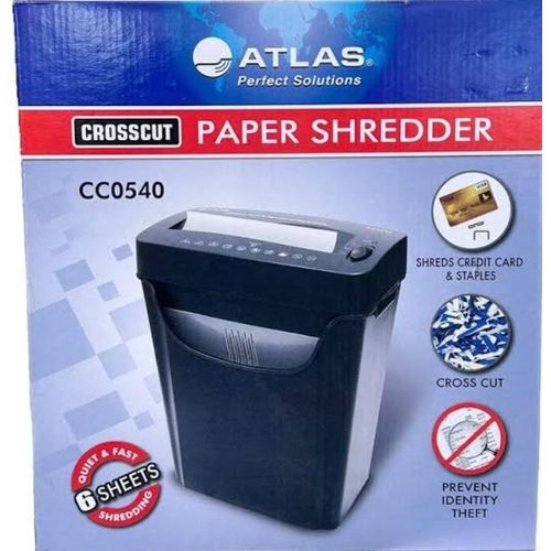Atlas Shredder Cross Cut 6 Sheets CC0540